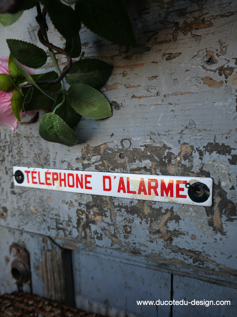 Ancienne plaque emaillee telephone d'alarme – Image 3