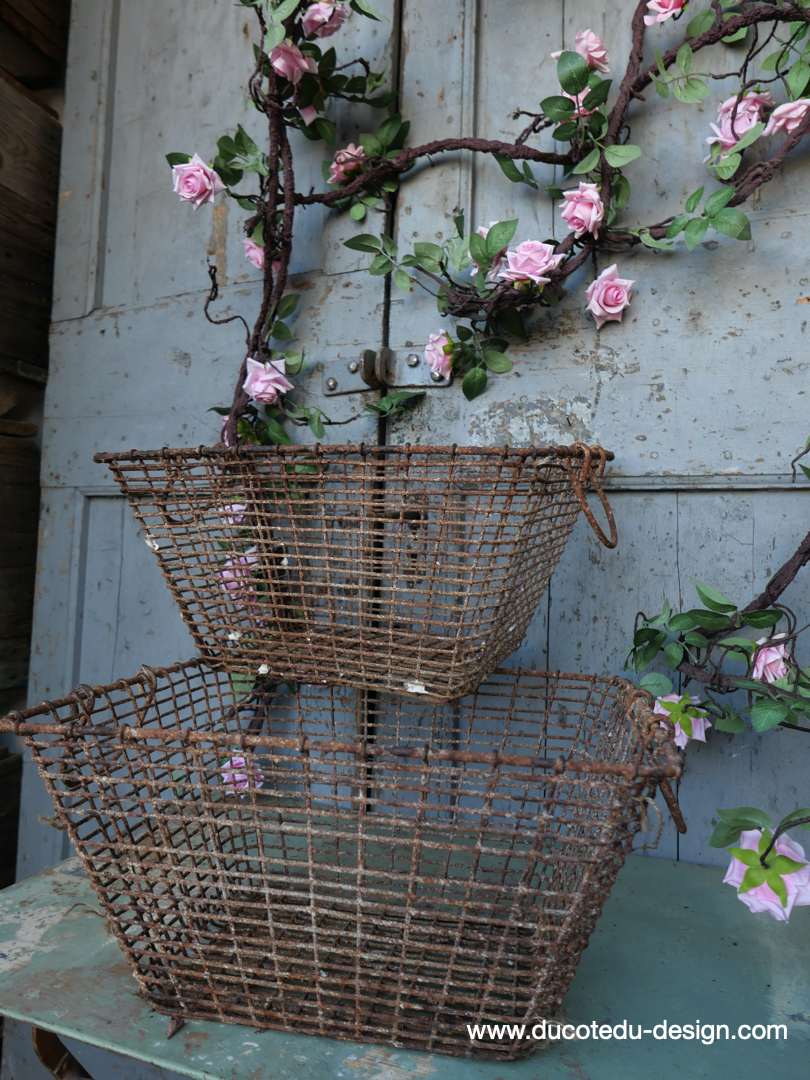 lot de 2 anciens paniers a huitres – Image 4