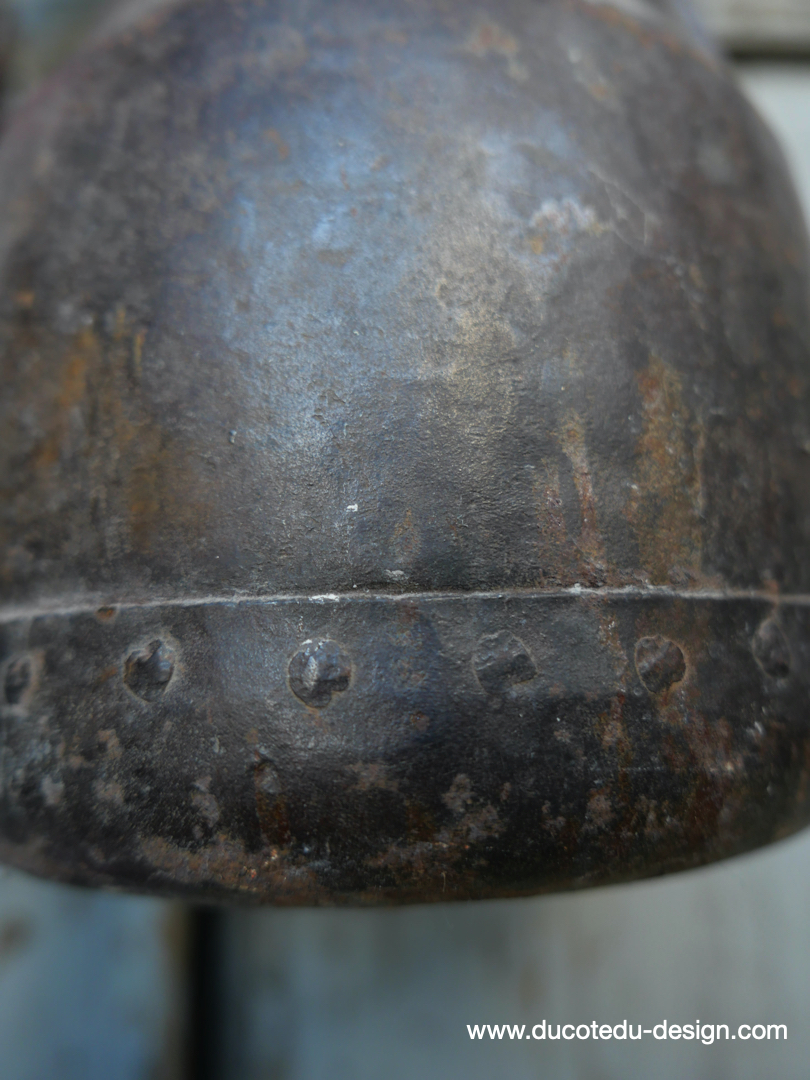 seau metal riveté / cache pot a suspendre – Image 4