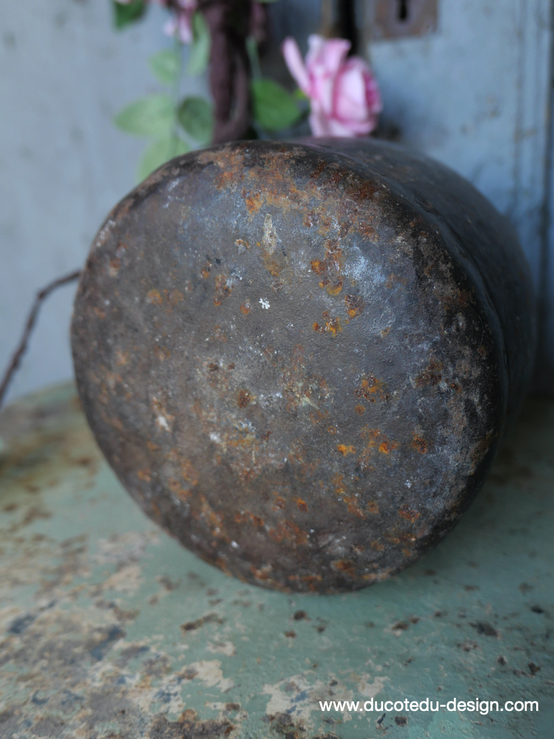 seau metal riveté / cache pot a suspendre – Image 12