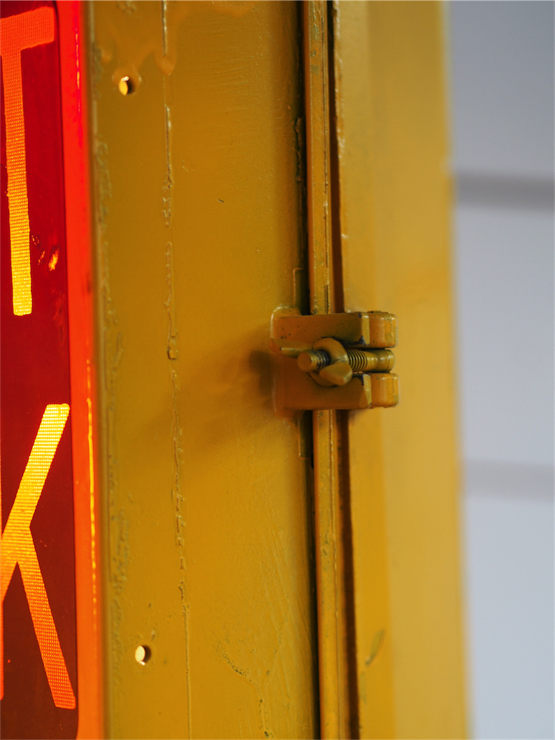 New York feu dont walk americain vintage USA jaune d'origine – Image 8