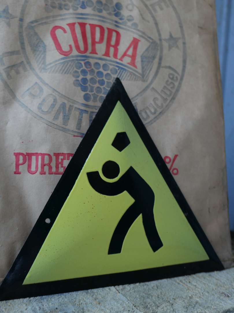 Plaque emaillee signalitique usine russe triangle danger – Image 2