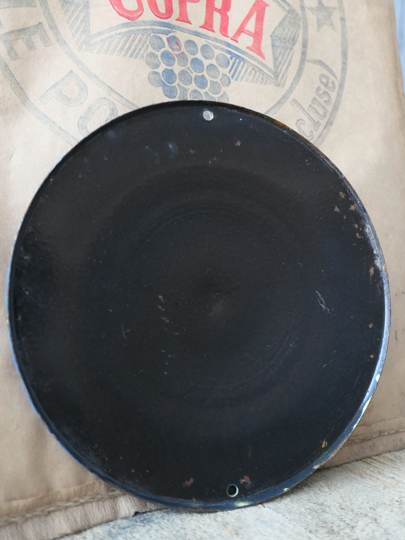 Plaque emaillee signalitique usine russe jaune harnais – Image 5