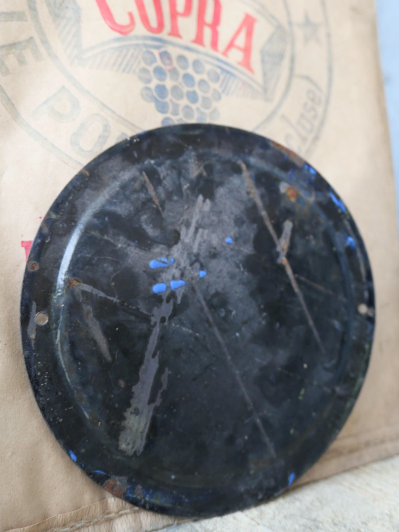 Plaque emaillee signalitique usine russe jaune chapeau – Image 5