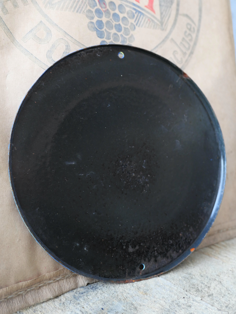 Plaque emaillee signalitique usine russe jaune masque gaz – Image 5