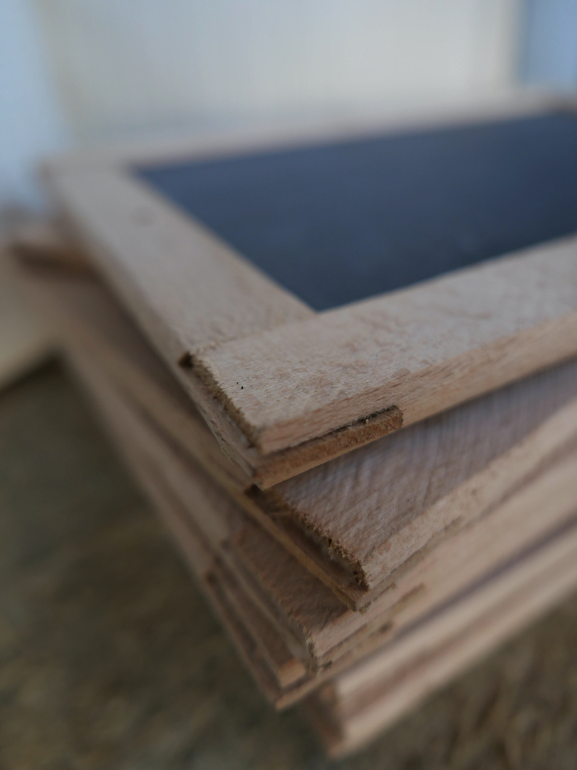 lot de 3 anciennes ardoises d'ecolier – Image 5