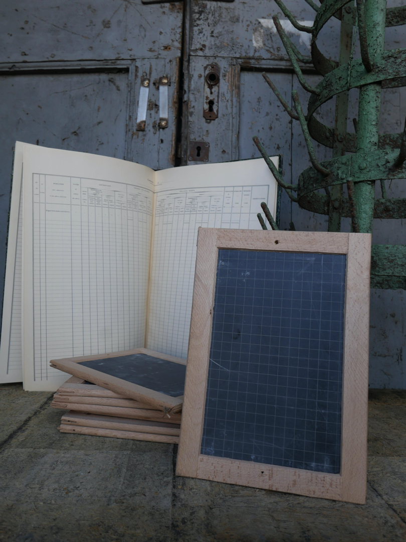 lot de 3 anciennes ardoises d'ecolier – Image 2