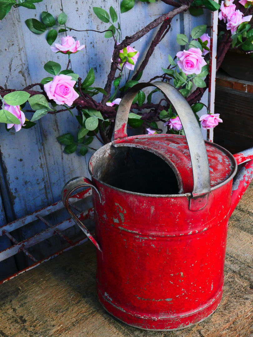 Arrosoir en zinc rouge – Image 5