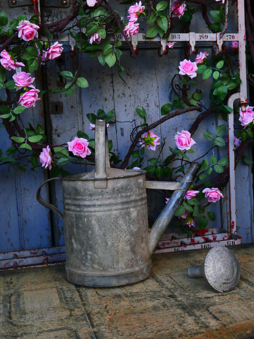 Arrosoir en zinc rouge ref 5 – Image 2