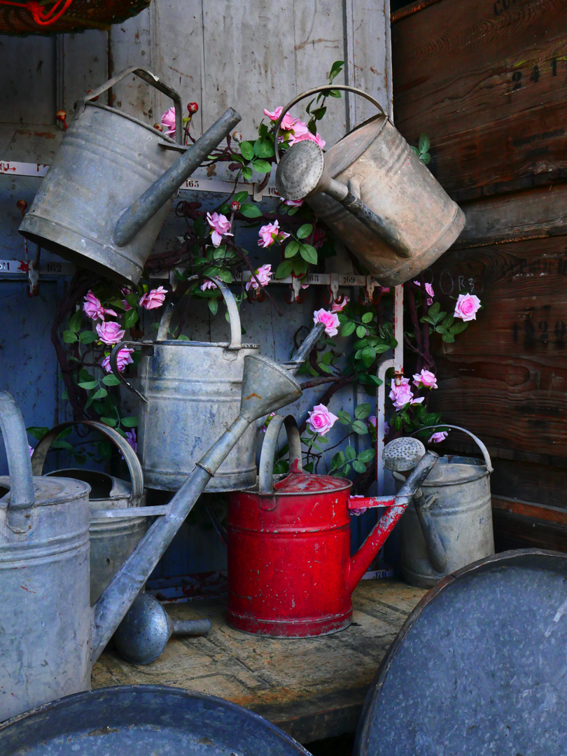 Arrosoir en zinc rouge ref 1 – Image 9