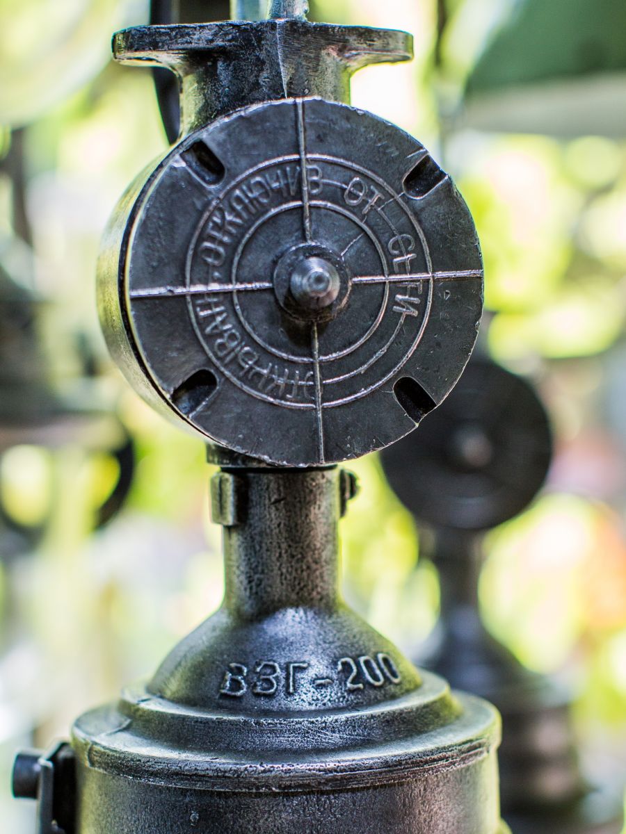 suspension metal et verre grande lampe ancienne industrielle – Image 5