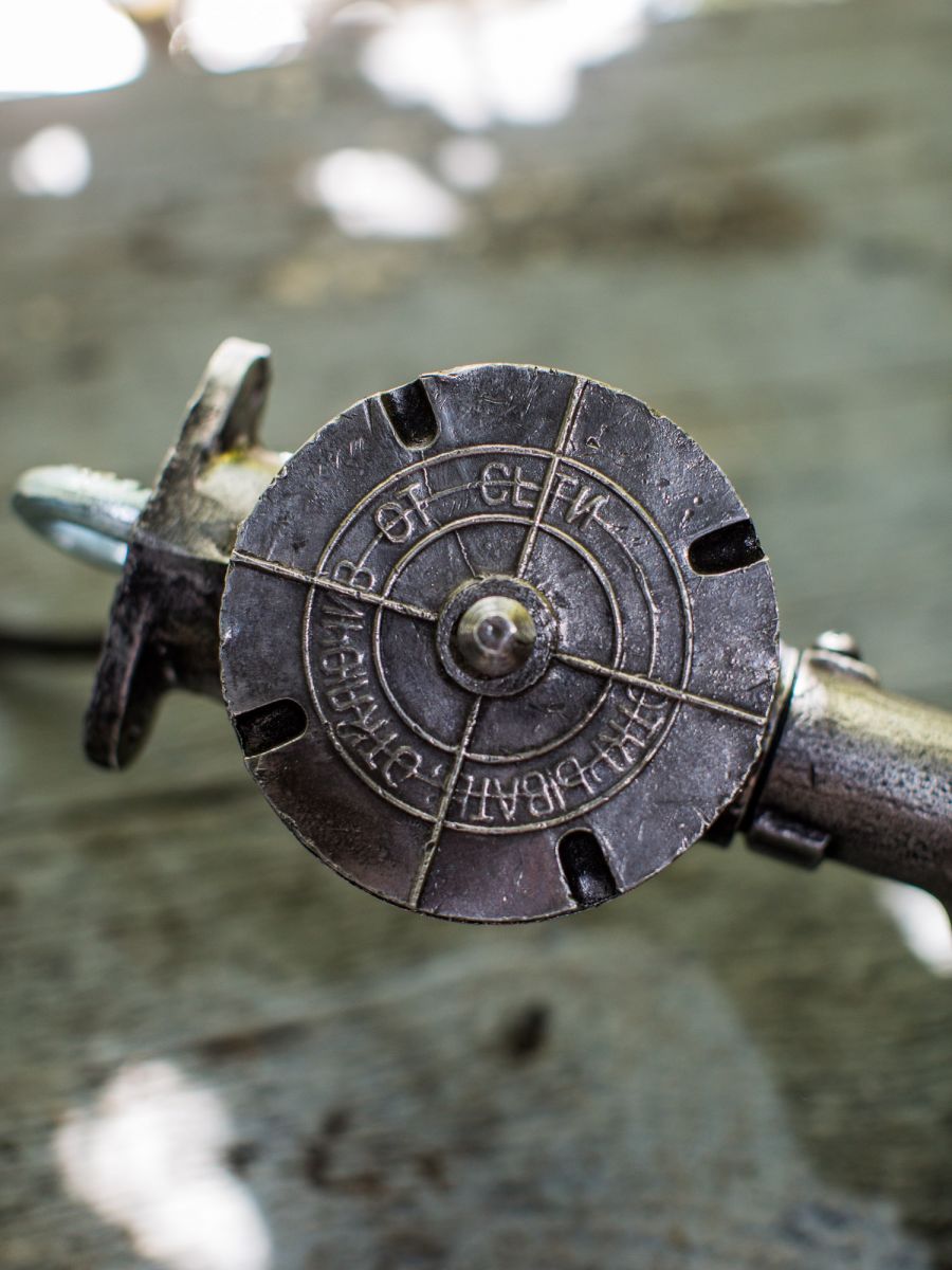 suspension metal et verre grande lampe ancienne industrielle – Image 6