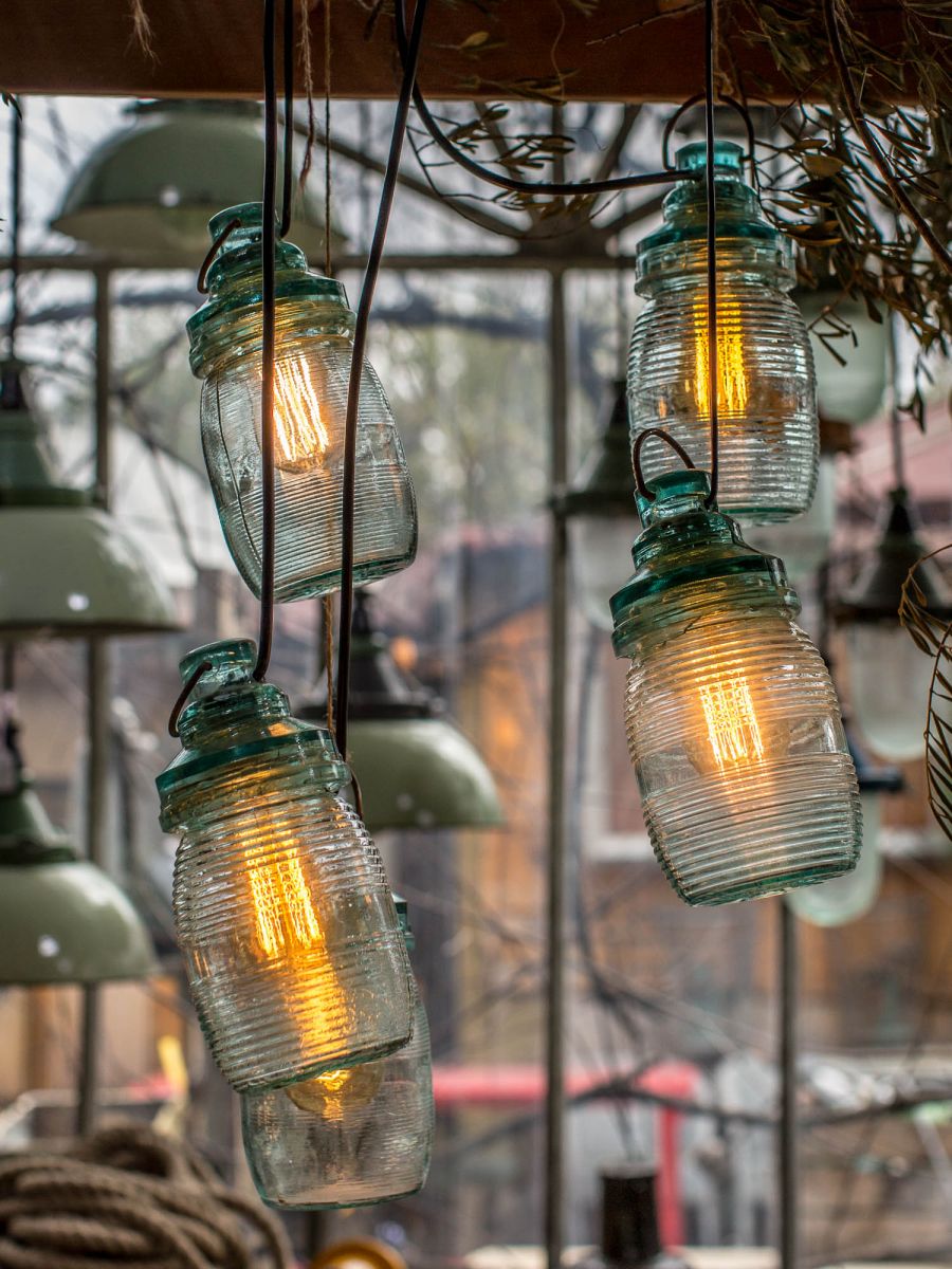 lampe baladeuse industrielle suspension 100% verre – Image 9