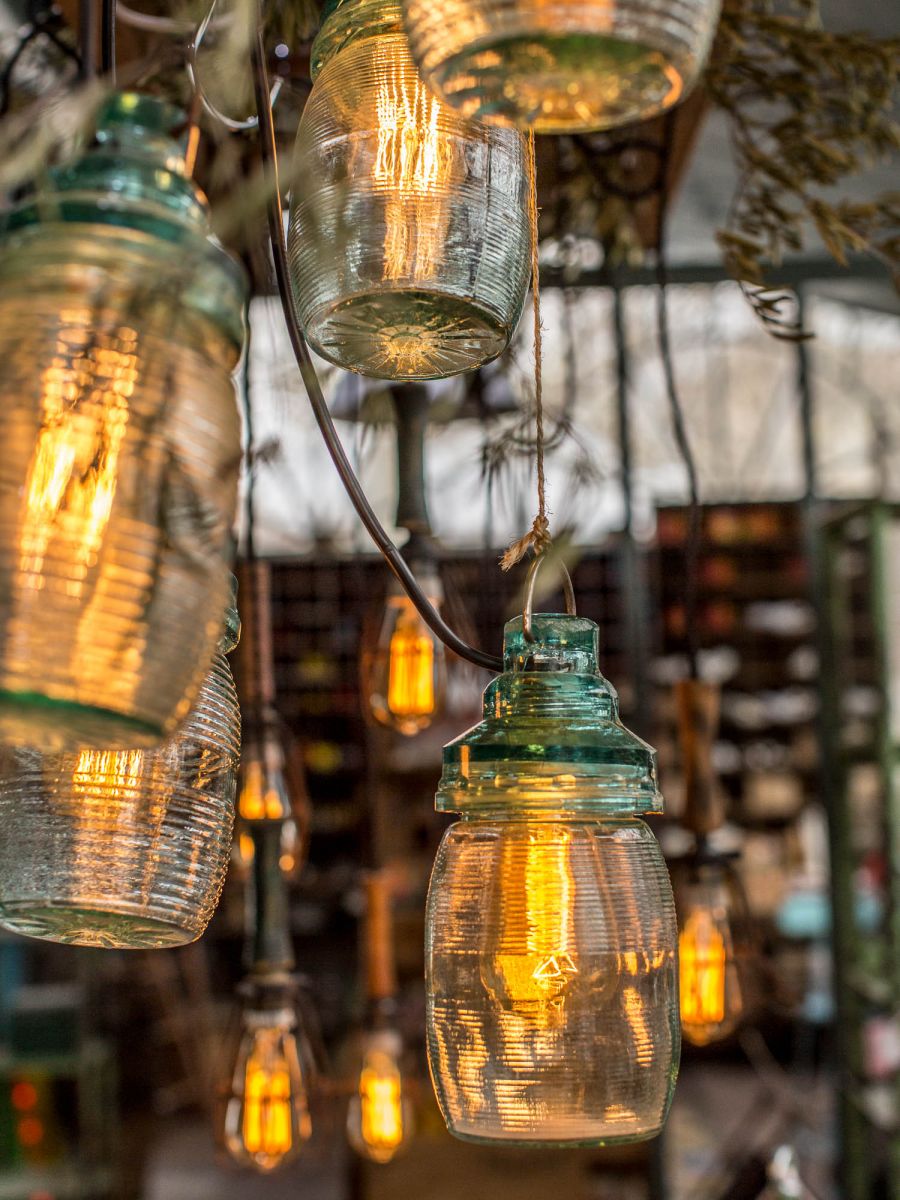 lampe baladeuse industrielle suspension 100% verre – Image 2