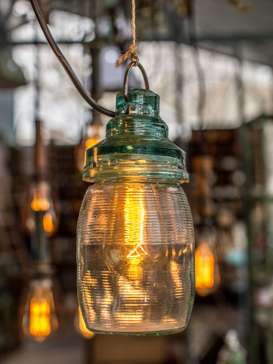 lampe baladeuse industrielle suspension 100% verre – Image 3