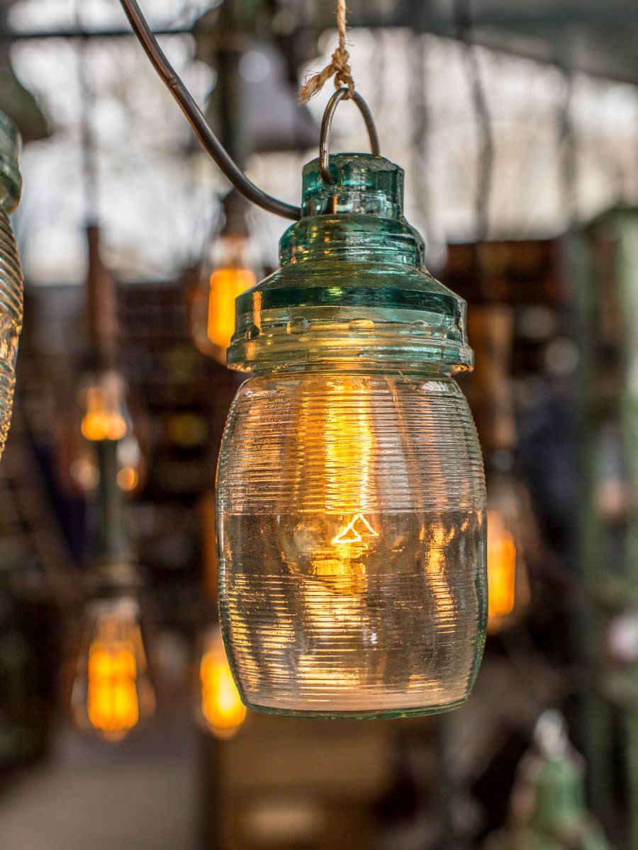 lampe baladeuse industrielle suspension 100% verre – Image 7