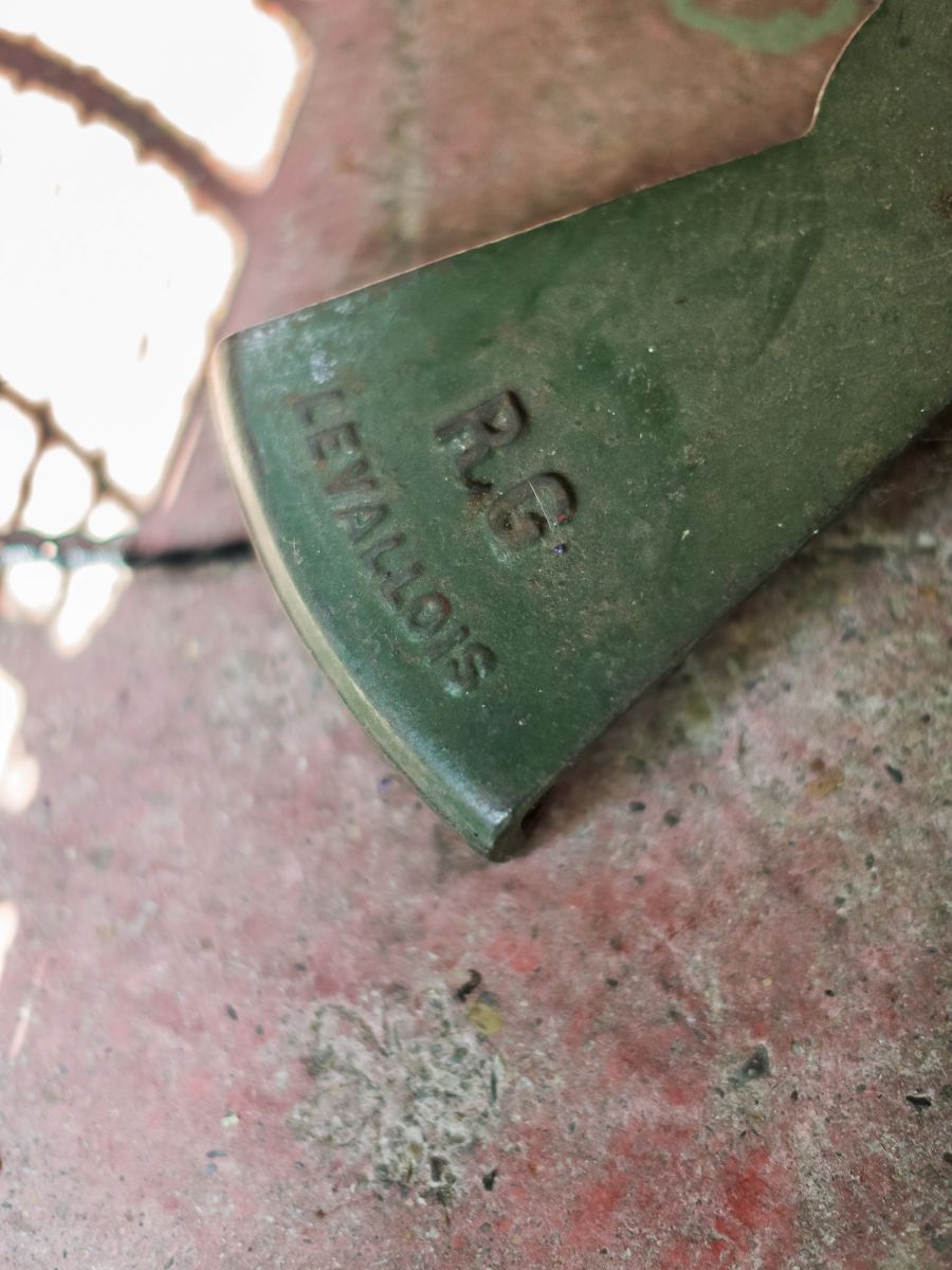 Lampe atelier R.g Levallois modele garagiste patine d'origine – Image 3