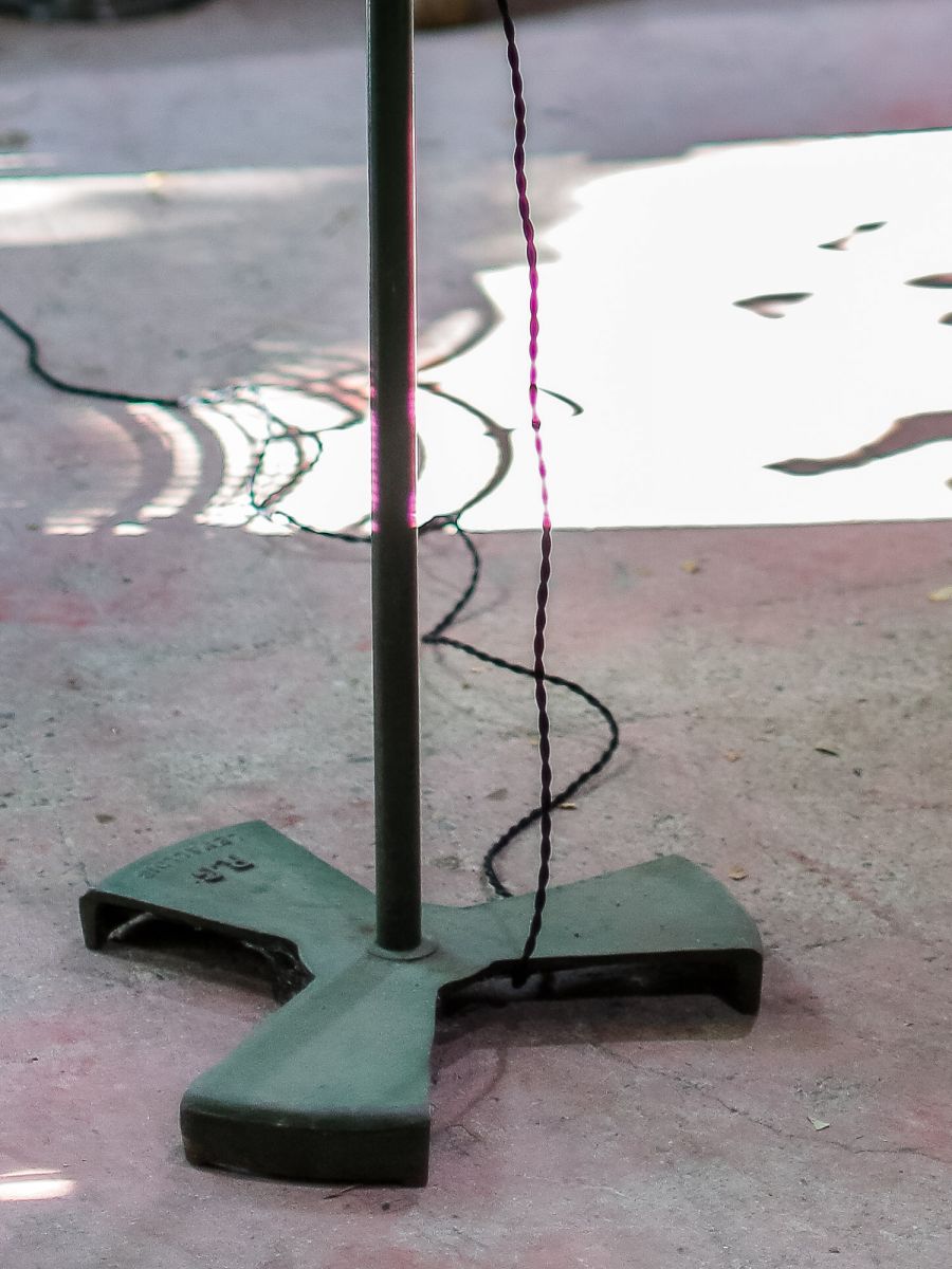 Lampe atelier R.g Levallois modele garagiste patine d'origine – Image 12