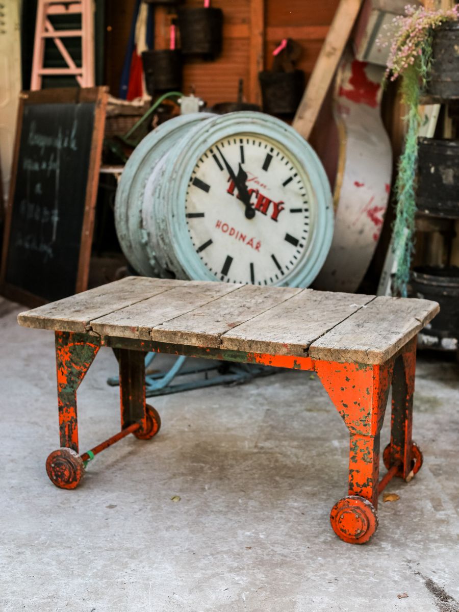 Table basse metal et bois industrielle – Image 2