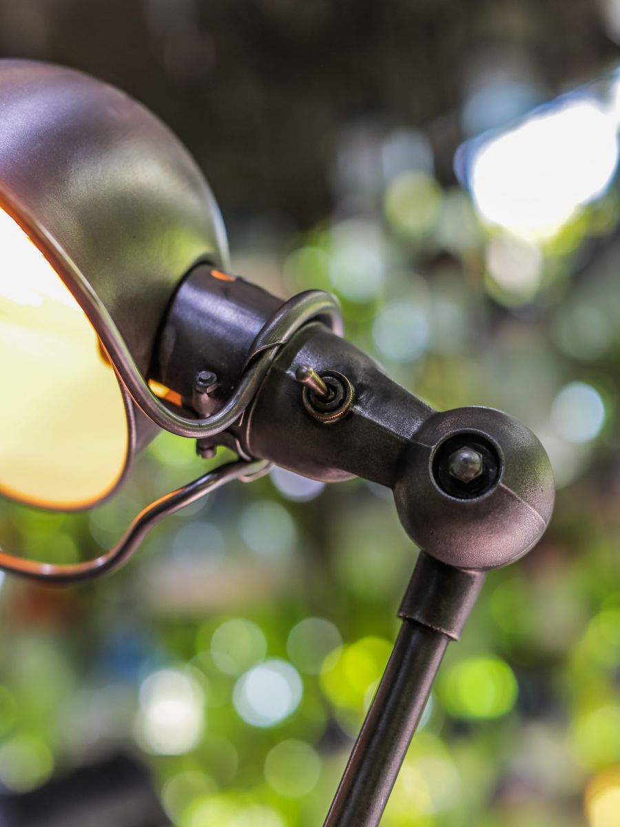 Lampe d atelier industrielle Jielde 5 bras polie graphite – Image 6