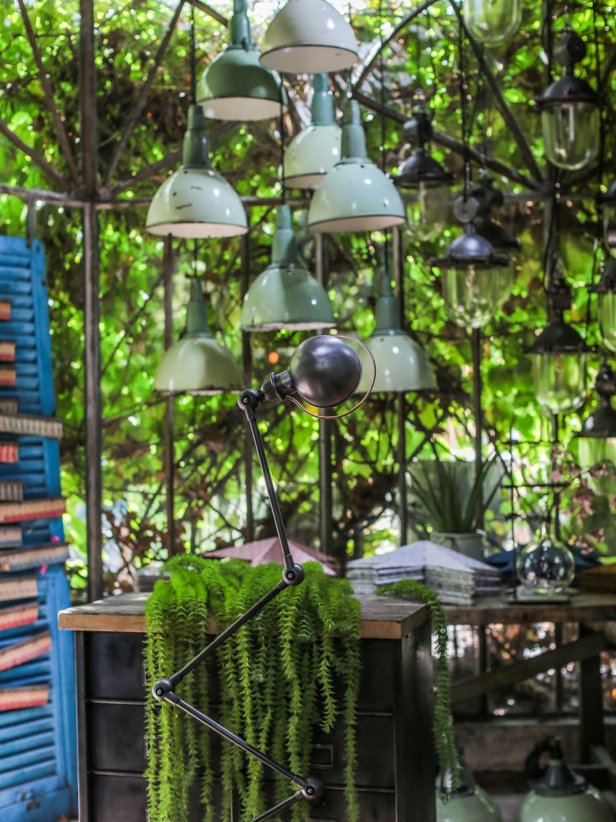 Lampe d atelier industrielle Jielde 5 bras polie graphite – Image 11