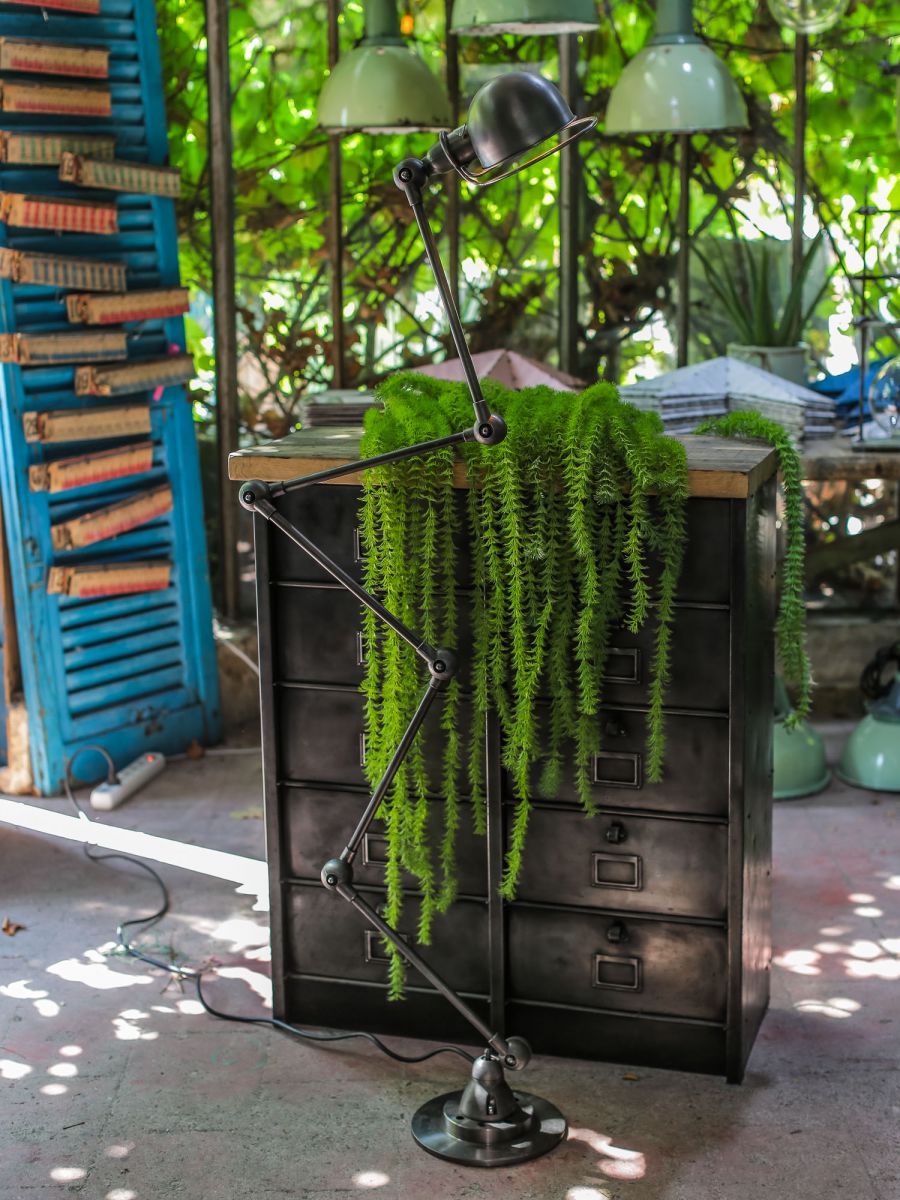 Lampe d atelier industrielle Jielde 5 bras polie graphite – Image 13