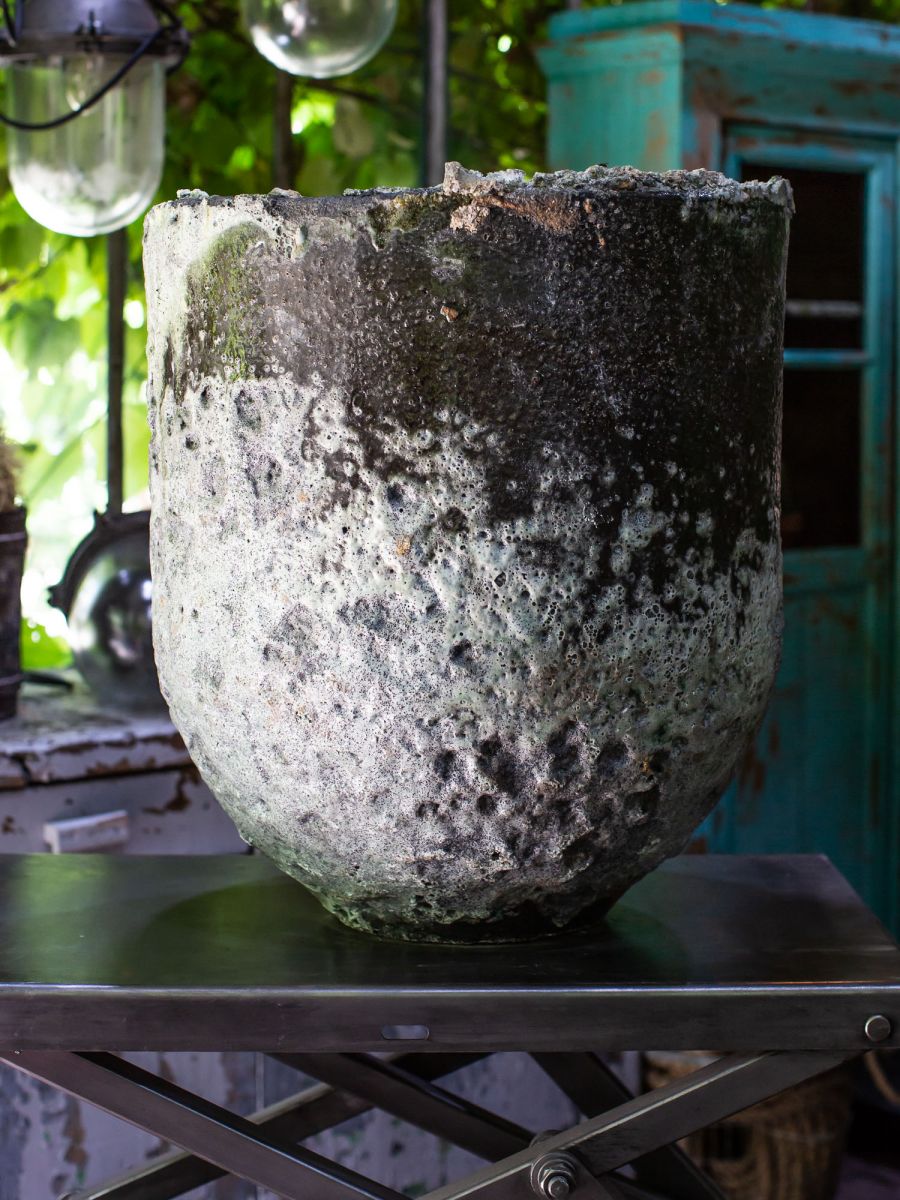 unique grand creuset de fonderie industrielle, ideal cache pot – Image 2