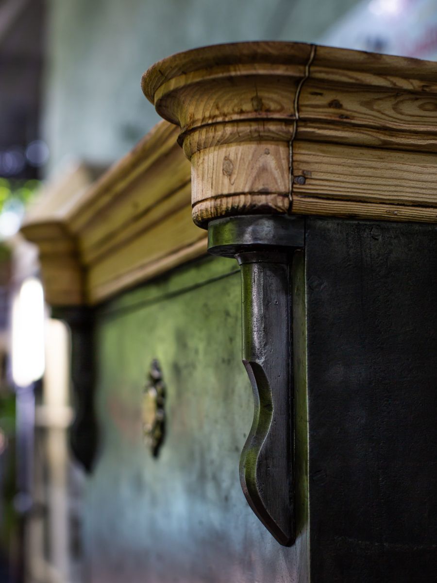 ancien grand coffre fort industriel annees 30 – Image 4