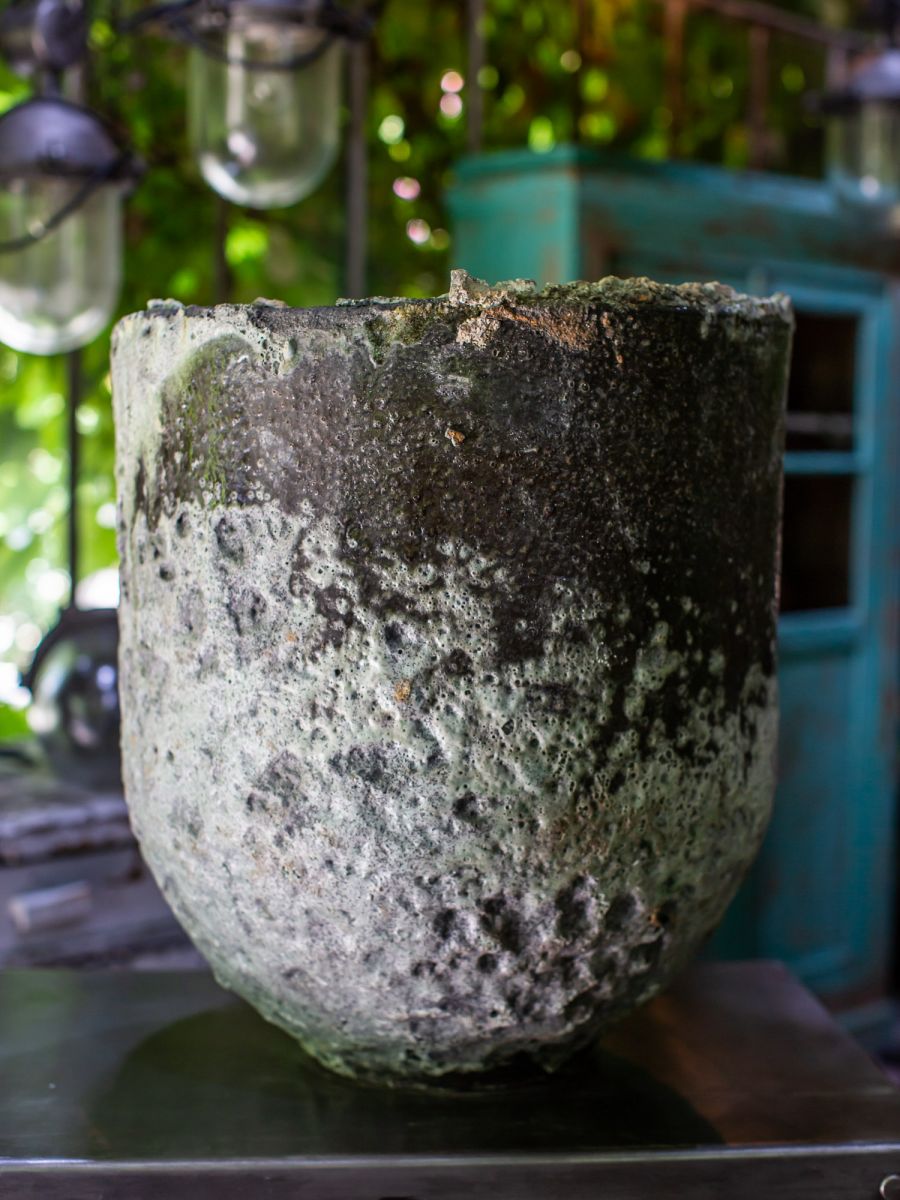 unique grand creuset de fonderie industrielle, ideal cache pot – Image 11