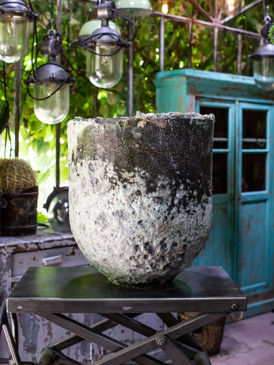 unique grand creuset de fonderie industrielle, ideal cache pot – Image 3