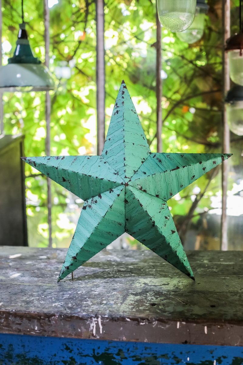 etoile de grange Amish zinc verte modele 60 cm – Image 9