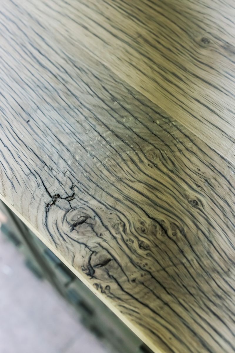 enfilade industrielle 12 compartiments atelier militaire plateau vieux chene massif – Image 17