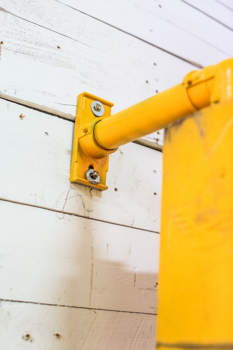 New York feu dont walk americain vintage USA jaune d'origine avec fixations murale – Image 11