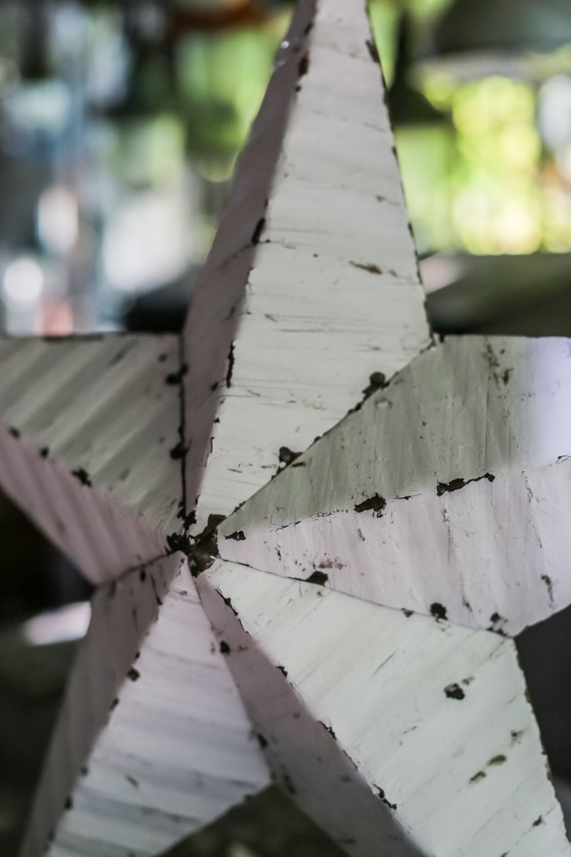 etoile de grange Amish zinc blanche modele 60 cm – Image 3