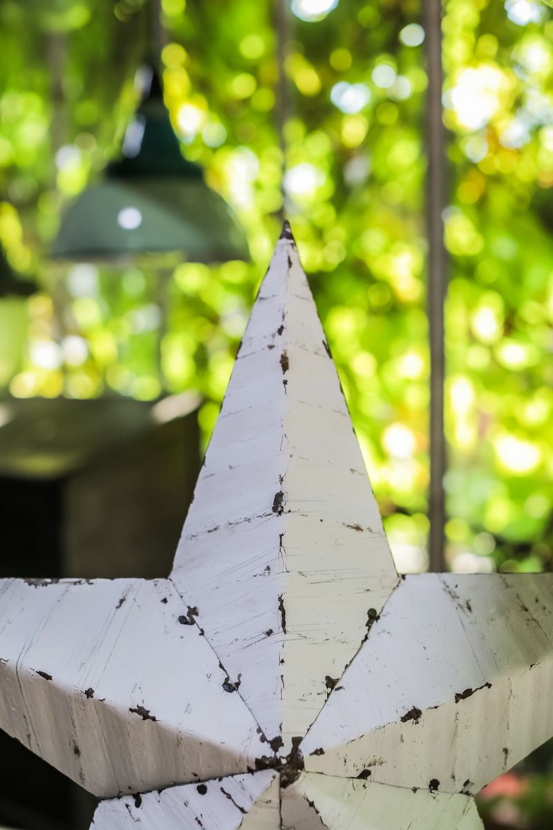 etoile de grange Amish zinc blanche modele 60 cm – Image 5