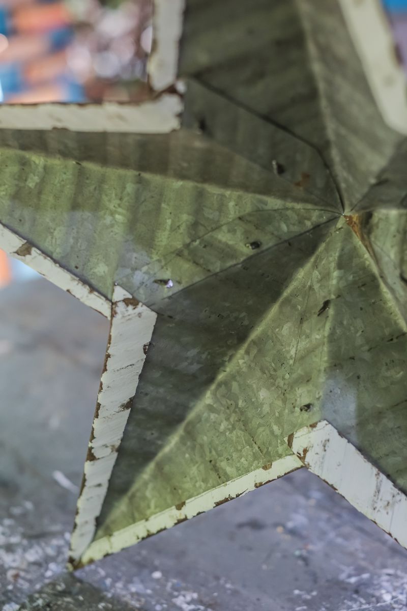 etoile de grange Amish zinc blanche modele 60 cm – Image 7