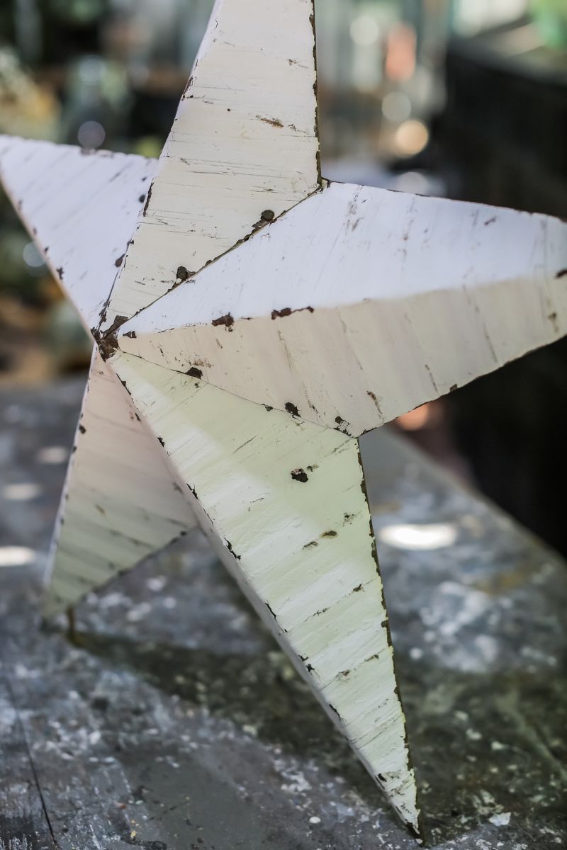 etoile de grange Amish zinc blanche modele 60 cm – Image 9