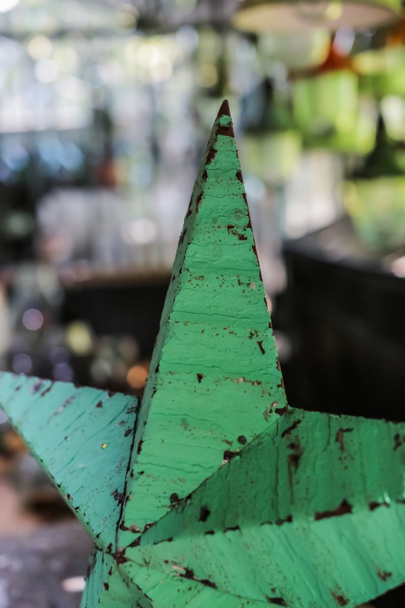 etoile de grange Amish zinc verte modele 60 cm – Image 5