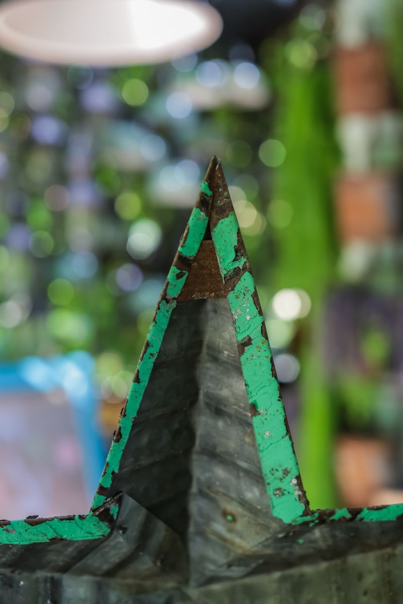 etoile de grange Amish zinc verte modele 60 cm – Image 7