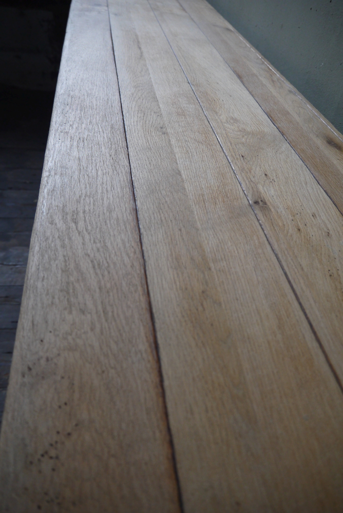 enfilade industrielle 9 compartiments atelier militaire plateau vieux chene massif – Image 13