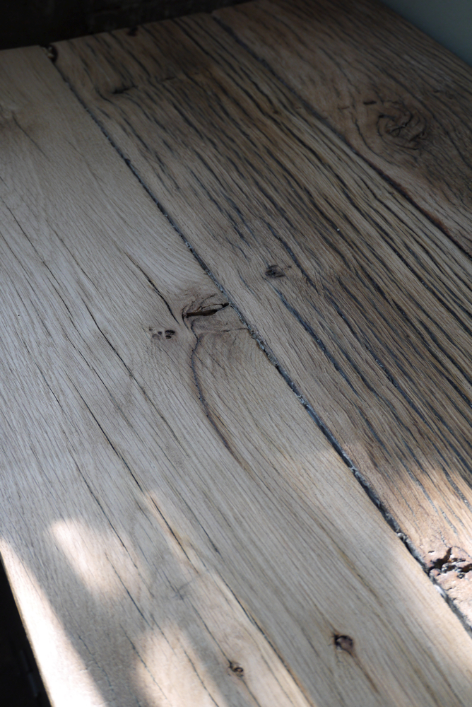 enfilade industrielle 9 compartiments atelier militaire plateau vieux chene massif – Image 8