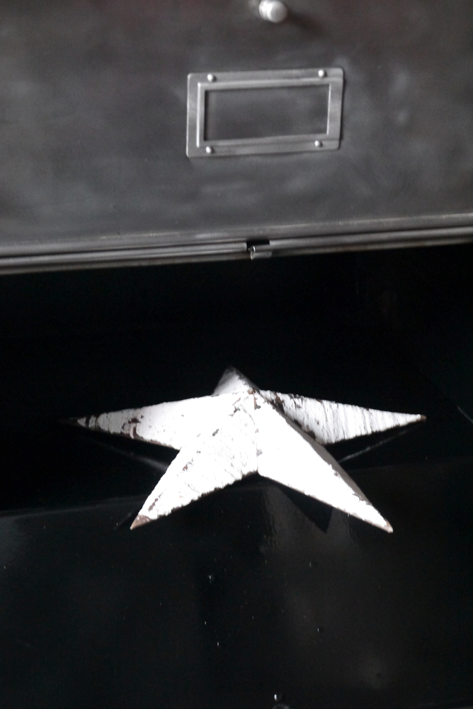 ancien meuble enfilade 20 casiers industriel a clapet roneo 1950 plateau chene massif – Image 11