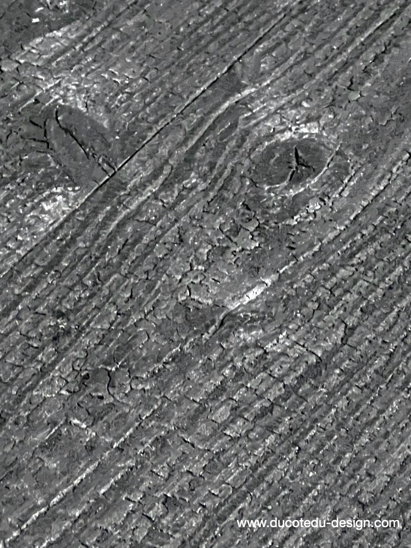 enfilade industrielle 12 compartiments atelier militaire plateau massif bois brulé – Image 8