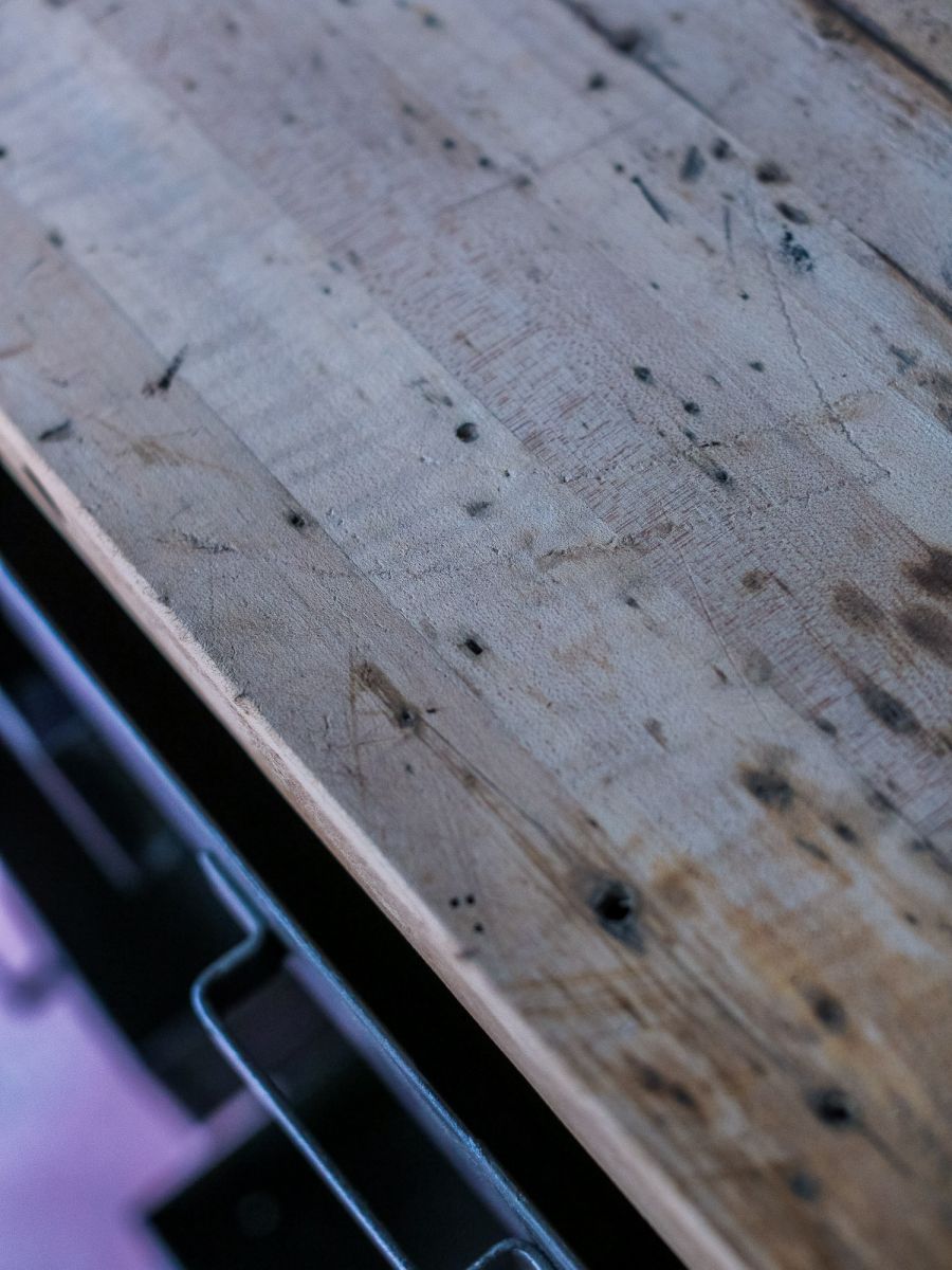 etabli d'atelier industriel metal 11 tiroirs plateau bois massif – Image 14