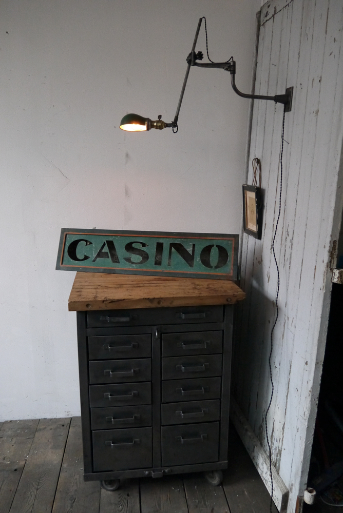 etabli d'atelier industriel metal 11 tiroirs plateau bois massif – Image 4