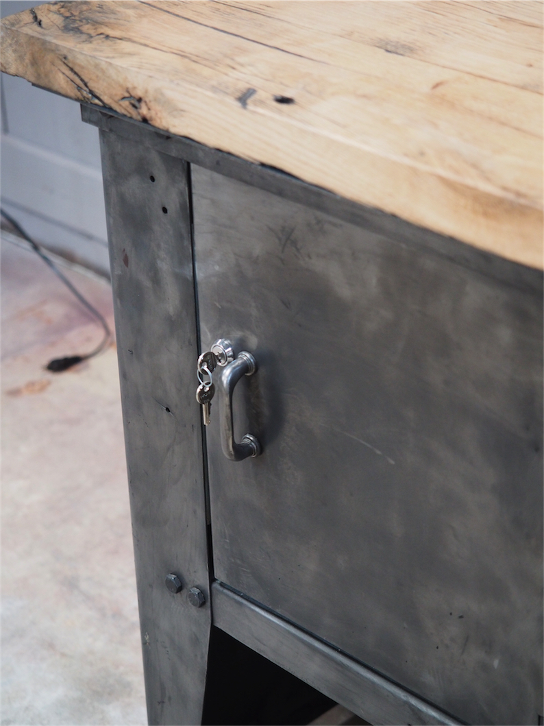 grand etabli bureau console industriel biguet atelier Renault – Image 7