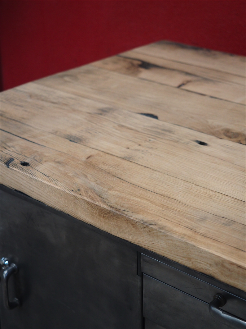 grand etabli bureau console industriel biguet atelier Renault – Image 8