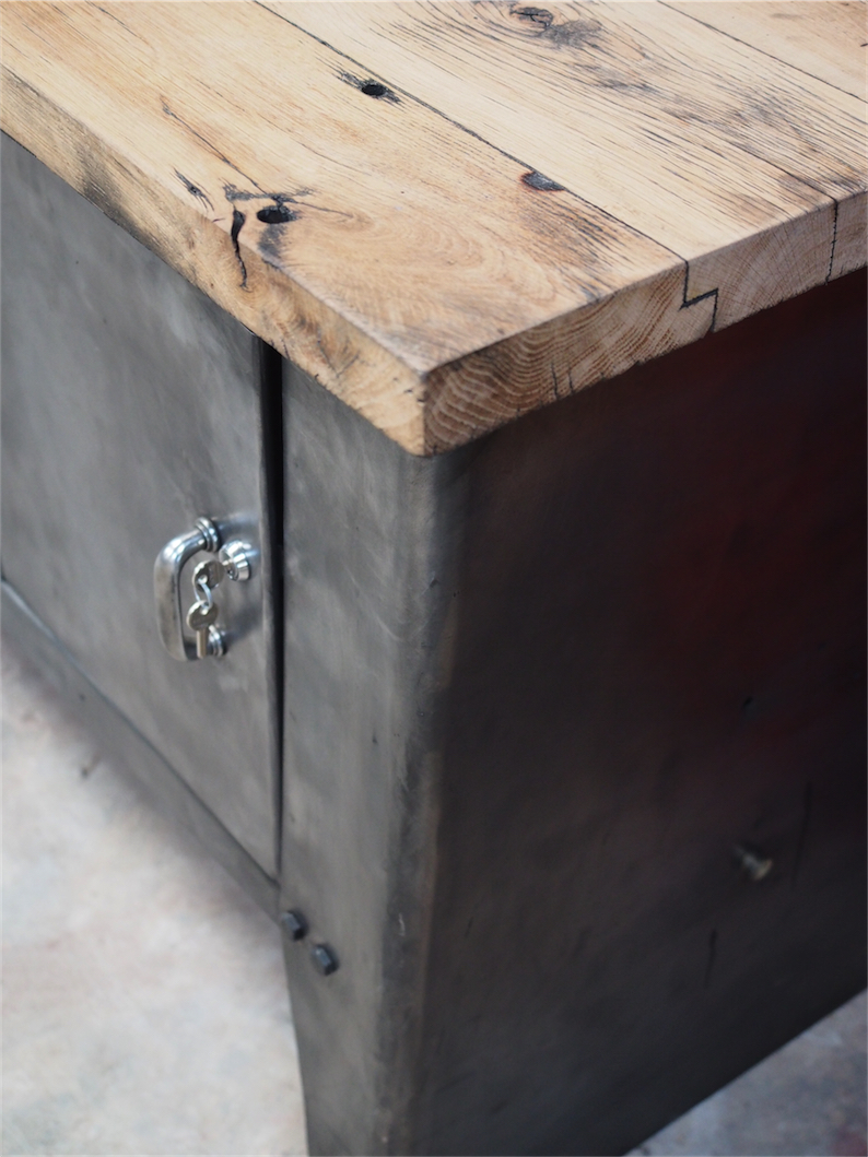 grand etabli bureau console industriel biguet atelier Renault – Image 11