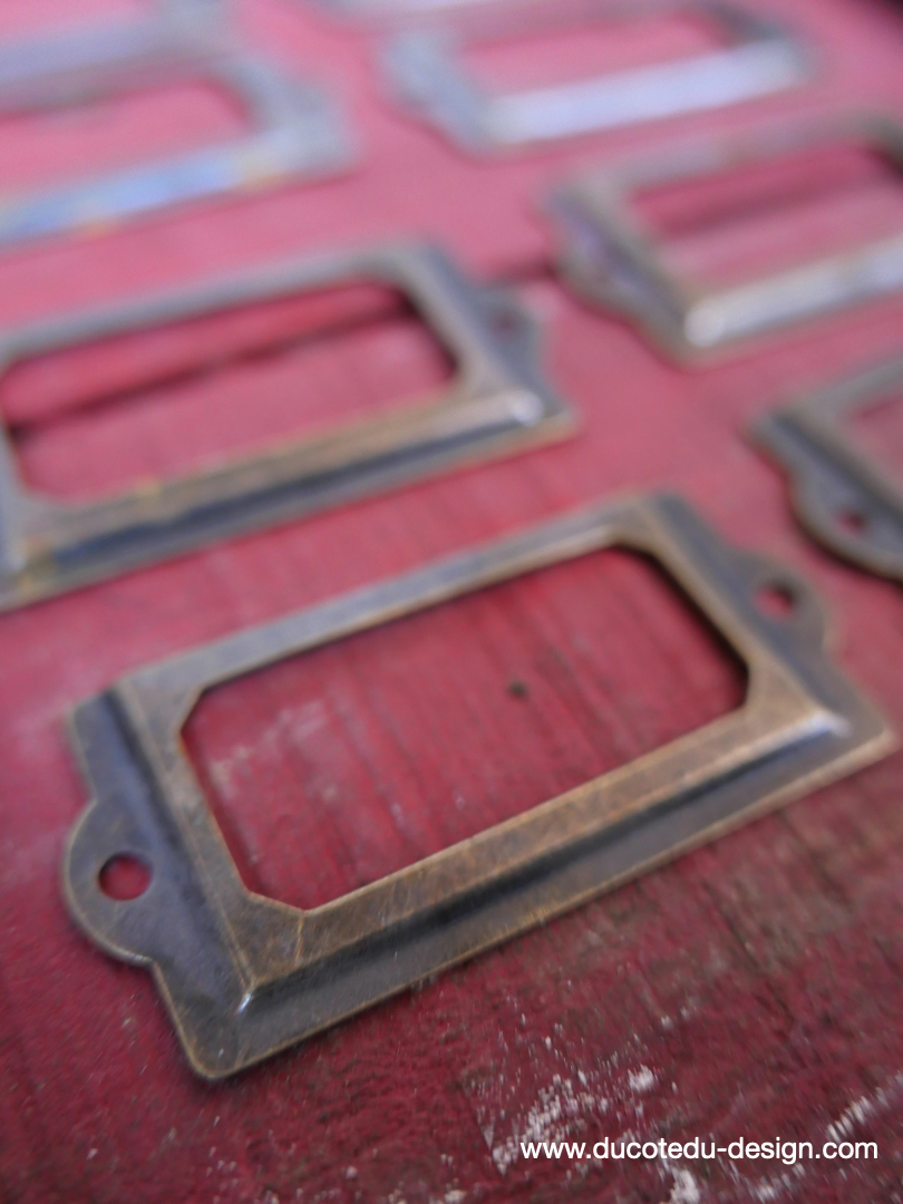 lot de 8 porte etiquette pour meuble metier stock vintage – Image 4