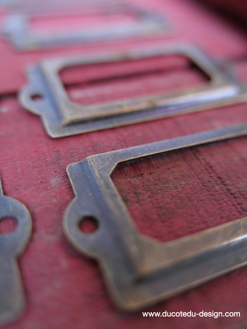 lot de 8 porte etiquette pour meuble metier stock vintage – Image 3